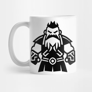 Minimalist Vector Dwarf Fighter Mug